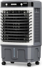  Climatiseur Portable Rafraichisseur D'Air Mobile Doté De Réservoirs D'eau De 20/30/40 Litres Et D'une Diffusion D'air Silencieuse Jusqu'à 10 Mètres De Distance Il Convient Aux Maison 16.9*12.6*31.5in