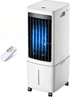  Climatiseur Mobile Portable De 12 L, 3 Vitesses, Ventilateur De Refroidissement Par évaporation Avec Réservoir D'eau Amovible, Télécommande, Minuterie De 7,5 H, Unité De Refroidissement Sur