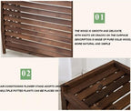 GENERIC Support De Fleurs De Balcon - Grille De Protection En Bois Pour Climatiseurs - Pompe à Chaleur - Clôture D'intimité Pour Climatiseurs
