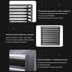 GENERIC Housse De Protection Pour Climatiseur Extérieur – Housse De Pompe à Chaleur En Aluminium Résistante Aux Intempéries – Barrière Décorative D'intimité – Réduction Du Bruit – Protection Extérieure