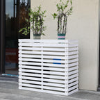 GENERIC Housse De Protection Pour Climatiseur D'extérieur En Bois – Capuche à Persiennes Et Support En Bois Massif Multifonction Pour Fleurs Taille A-105 X 45 X 95 Cm Protection Contre Les Intempéries