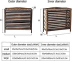 GENERIC Housse De Climatiseur D'extérieur En Bois Et Support De Fleurs à Persiennes En Bois Massif élégant Protecteur De Climatiseur Cache-radiateur à Vapeur Support D'affichage Multifonction