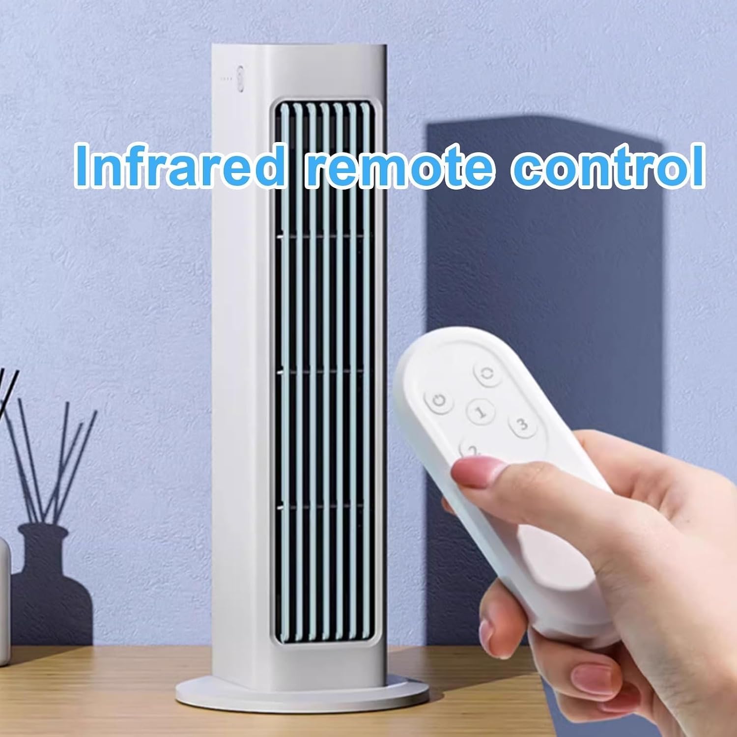  Ventilateur Portable Sans Lame, Télécommande Sans Fil, 3 Vitesses, Pas D'installation, Refroidissement Silencieux Pour Le Dortoir De Bureau De Chambre