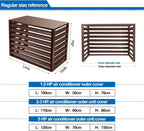 GENERIC Housse De Protection En Aluminium Marron Pour Climatiseur Installation Facile Taille Extérieure 110 X 60 X 80 Cm Bouclier AC Résistant Aux Intempéries Pour Un Usage Domestique