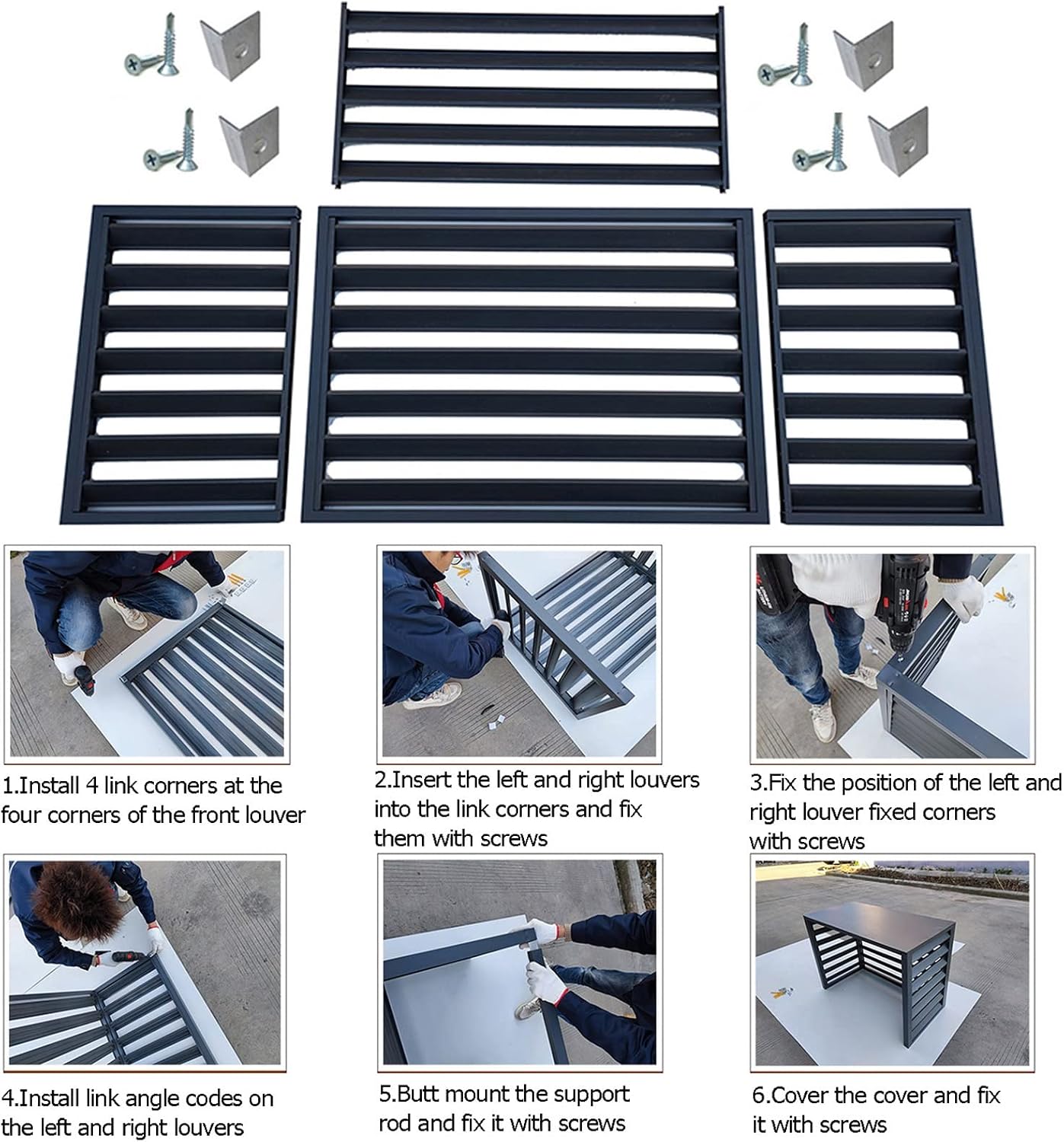 GENERIC Housse De Protection Pour Climatiseur Extérieur – Clôture Antivol Toutes Saisons – Protection Pour Climatiseurs Extérieurs