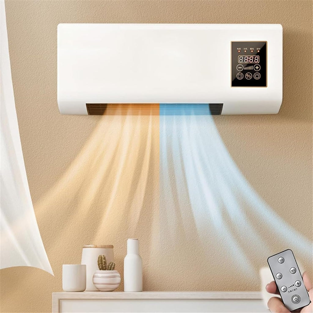  Mini Climatiseur Mural, Unité De Refroidissement Et De Chauffage Portable, Fonctionnement Silencieux 30dB Avec Télécommande, Minuterie Intelligente Pour Le Bureau De Chambre à Coucher Salon Confort