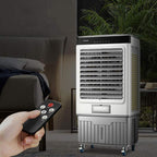 Climatiseur Mobile, Refroidisseur D'air Par évaporation 3 En 1, 3 Vitesses De Vent, Réservoir D'eau De 50 L, Avec 6 Glacières Et Télécommande, Minuterie De 1 à 7 H, Ventilateur Portable