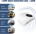  Unité De Climatisation De Toit Pour Camions RVs, 8800BTU Chauffage De Refroidissement, Inverseur Tech Quiet ≤45dB, Télécommande, Carrosser En ABS Durable Pour Camping-cars Vans Machines De Constructio