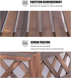  Housse De Protection En Bois Massif Pour Climatiseur - Brise-vue Décoratif Pour Volet Et Poubelle - Pompe à Chaleur - Support De Fleurs Pour Une Utilisation En Extérieur