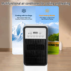 GENERIC Refroidisseur D'air Portable Avec Télécommande, Réservoir 3L Et Packs De Glace, 4 Modes, 3 Vitesses, Oscillation De 120 °, Refroidisseur évaporatif Silencieux Pour Chambre à Coucher, Bureau, Refroidis