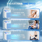  Climatiseurs Portables, Mini Climatiseur 5 En 1 Avec Ventilateur AC à 3 Vitesses & 3 Modes De Pulvérisation & Contrôle Par Application & Minuteries, Refroidisseur D'air évaporatif Silencieux à