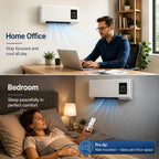  Climatiseur Mural Mobile Sans Évacuation Avec Télécommande | Classe Énergétique A, Réversible Split, Pour Cuisine Et Chambre, Ventilateur Intégré, Climatiseur Portable