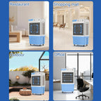 GENERIC 3 En 1 Refroidisseur D'air évaporatif, Ventilateur De Refroidissement De Marais De 30L Avec Des Boîtes à Glace, Réglages à 3 Vitesses, Sortie Oscillante 150 ° Pour Garage, Atelier, Refroidissement De