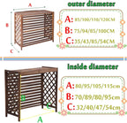  Housse De Climatiseur D'extérieur En Bois Massif Anti-corrosion élégante Pour Unités De Climatisation, Parfaite Pour Le Rangement Et La Protection Des Plantes