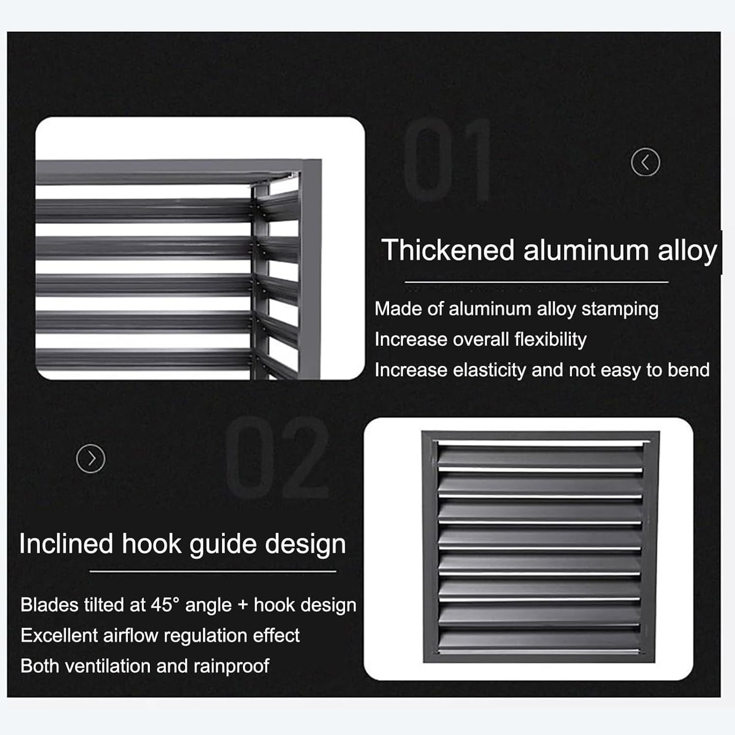 GENERIC Housse De Protection En Aluminium Pour Climatiseur Extérieur Et Pompe à Chaleur Pour Radiateur à Condensateur, Unité CA Divisée, Résistante Aux Intempéries, Protection Durable Et élégante
