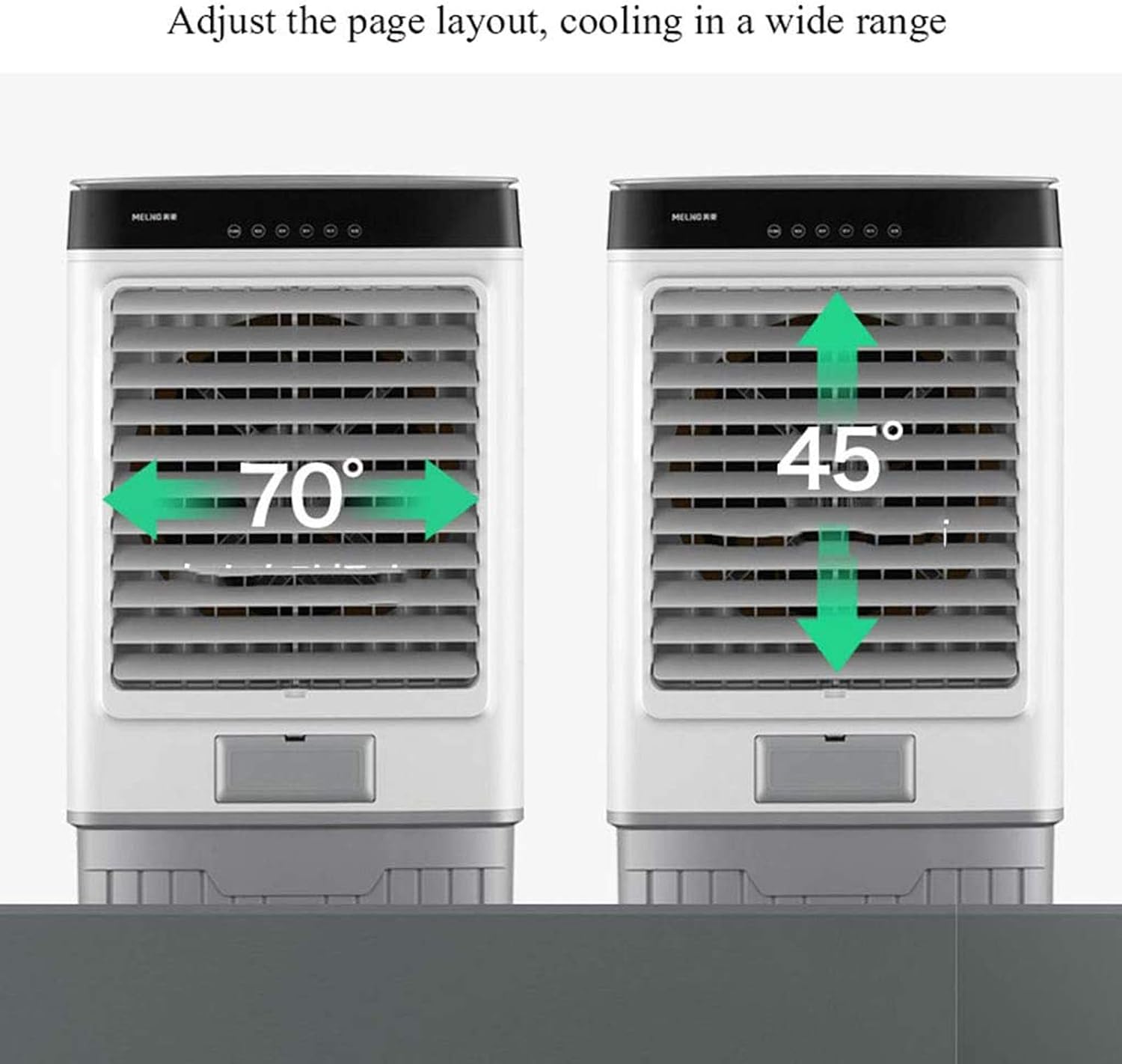  Climatiseur Mobile, Refroidisseur D'air Par évaporation 3 En 1, 3 Vitesses De Vent, Réservoir D'eau De 50 L, Avec 6 Glacières Et Télécommande, Minuterie De 1 à 7 H, Ventilateur Portable