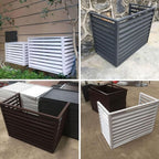 GENERIC Couvercle En Aluminium Pour Mini Pompe à Chaleur Et Fente, écran De Clôture Extérieur à 3 Panneaux, Réduction Du Bruit, 110 X 80 X 60 Cm, Ion Marron Pour Climatiseurs