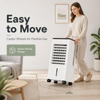  Rafraîchisseur D'air Par évaporation Mobile Avec 3 Modes De Refroidissement Réglables, Rafraîchisseur D'air Par évaporation Portable Avec Réservoir à Remplissage Par Le Haut