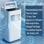 GENERIC Climatiseur Portable De 7 000 BTU, Unité CA Ultra Silencieuse De 30 DB Pour Rafraîchir Les Pièces Jusqu'à 300 M², Ventilateur à 3 Vitesses Avec Déshumidificateur, Mode Veille Et Minuterie
