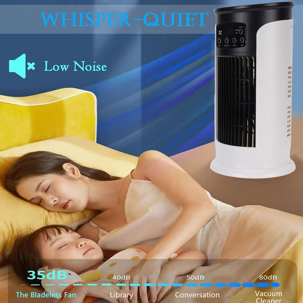  Srliya Climatiseur Portable 3 En 1 Avec 6 Vitesses, Réservoir D'eau De 300 Ml, Alimentation USB, Humidificateur Et Purificateur D'air Par évaporation, Filtre Intégré, Idéal Pour L