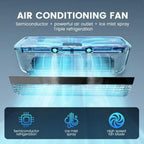 GENERIC Refroidisseur D'air De Brumisation Mural (6000mAh Alimenté Par Batterie) Avec Télécommande Et Ventilateur De Refroidissement Rapide; Adapté Aux Bureaux, Aux Dortoirs Et Aux VR; Dispose D'un Fonctionne