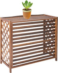  Housse De Climatiseur D'extérieur En Bois Massif Anti-corrosion élégante Pour Unités De Climatisation, Parfaite Pour Le Rangement Et La Protection Des Plantes