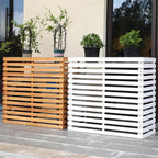 GENERIC Housse De Protection Pour Climatiseur D'extérieur En Bois – Capuche à Persiennes Et Support En Bois Massif Multifonction Pour Fleurs Taille A-105 X 45 X 95 Cm Protection Contre Les Intempéries