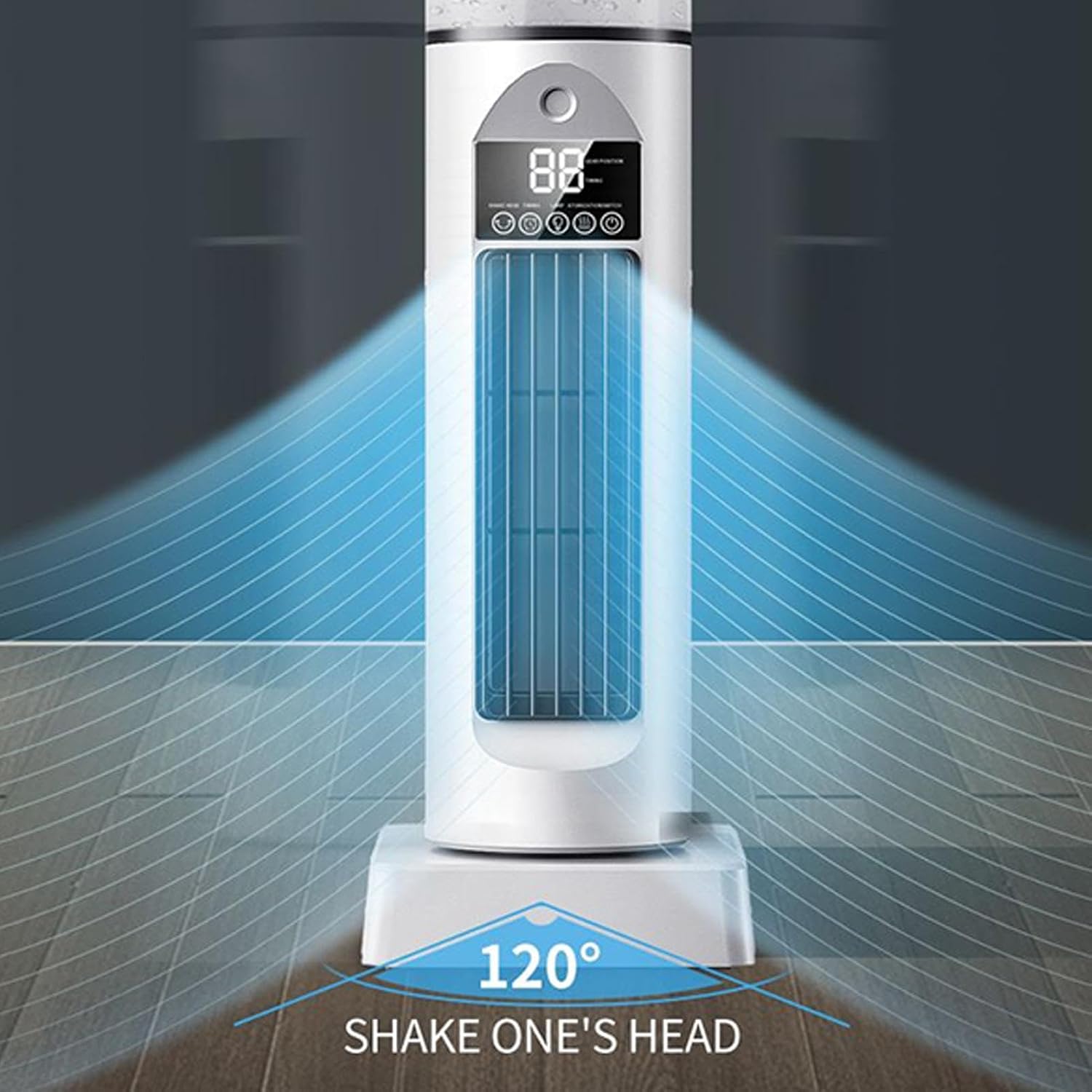 GENERIC Ventilateur De Climatisation – Climatiseur Portable, Humidificateur à Vitesses Réglables Par évaporation, Gadgets Cool Avec Minuterie Et Télécommande, Refroidisseur D'espace Sans Pales Pour La Maison