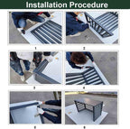  Housse De Climatiseur Extérieur, Abri De Pompe à Chaleur En Aluminium Résistant Aux Intempéries, Décoratif, Housse De Climatisation Réduisant Le Bruit, Protection Extérieure Pour Unités CVC