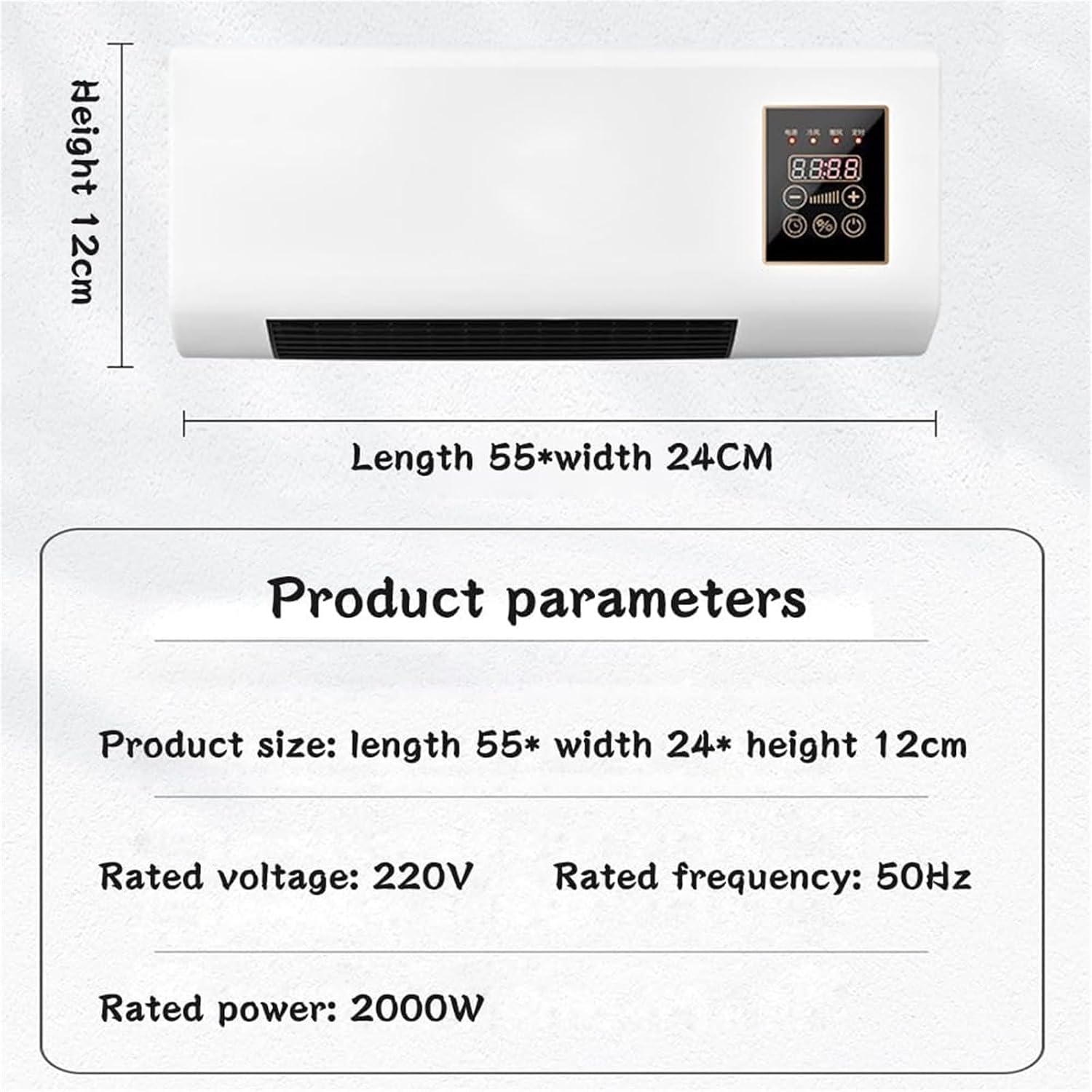 GENERIC Mini Unité Portable Murale De Conditeur D'air Avec Télécommande Pour Chambre à Coucher, Salon, Utilisation De Bureau