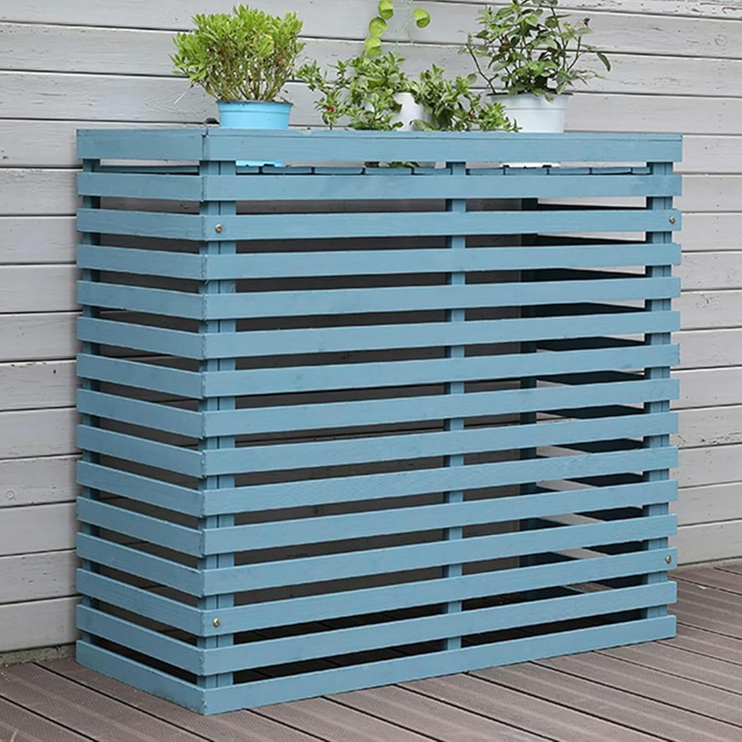  Housse De Protection Pour Climatiseur D'extérieur - Résistante Aux Intempéries - Pour Unité De Climatisation - Clôture En Bois - Idéale Pour Une Utilisation En Extérieur - Design élégant