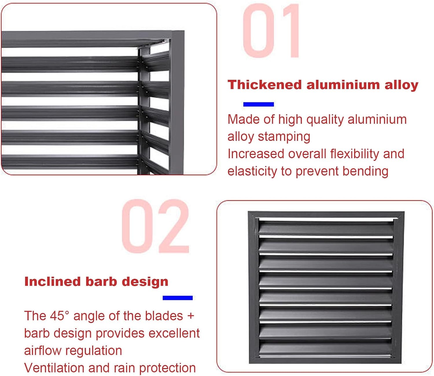 GENERIC Housse De Protection Pour Climatiseur Extérieur En Aluminium Résistant Aux Intempéries - Design De Clôture Pour Unités Extérieures Et Housse élégante Pour Climatiseur