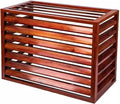 GENERIC Housse De Protection Pour Climatiseur Extérieur – Dessus De Persienne En Grain De Bois 120 X 70 X 150 Cm – Protection En Aluminium Pour Pompe à Chaleur Extérieure – Clôture Et écran Résistant Aux