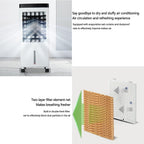 GENERIC Climatiseur Portable/petit Rafraîchisseur D'air : 3 Vitesses Réglables, Minuterie 7 H, Facile à Déplacer (pour Chambres, Bureaux, Etc.)
