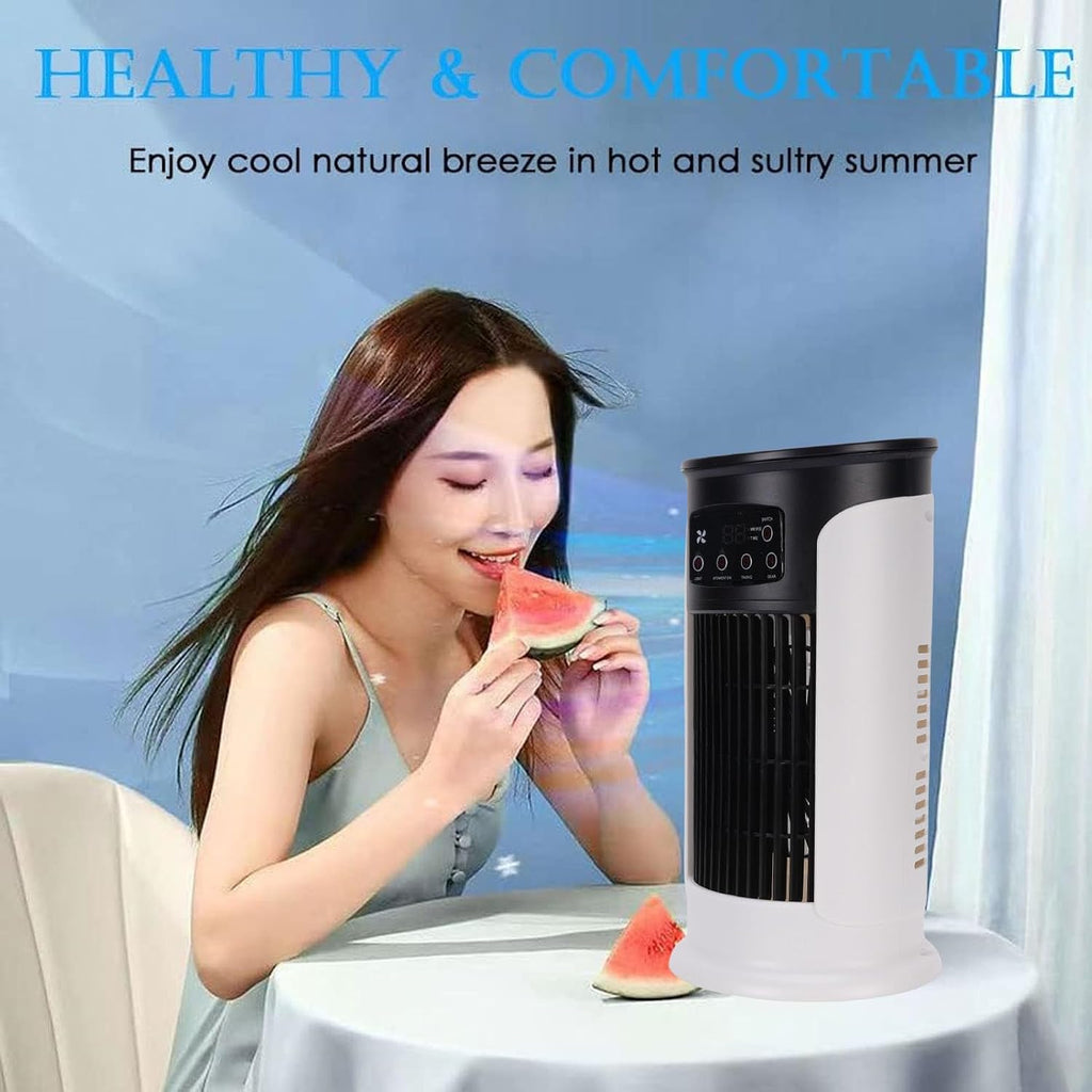  Srliya Climatiseur Portable 3 En 1 Avec 6 Vitesses, Réservoir D'eau De 300 Ml, Alimentation USB, Humidificateur Et Purificateur D'air Par évaporation, Filtre Intégré, Idéal Pour L