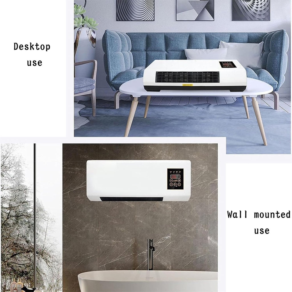  Mini Climatiseur Mural, Unité De Refroidissement Et De Chauffage Portable, Fonctionnement Silencieux 30dB Avec Télécommande, Minuterie Intelligente Pour Le Bureau De Chambre à Coucher Salon Confort
