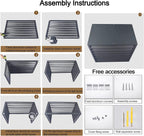  Housse De Climatisation Extérieure Résistante Aux Intempéries Avec Grilles En Aluminium – Élégante Housse De Protection Pour Climatiseur, Clôture D'intimité, Boîtier De Poubelle, Accessoires