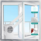  Joint De Fenêtre De Climatiseur, Joint De Fenêtre étanche Pour Climatiseurs Mobiles, Sèche-linge, Kit De Joint De Fenêtre AC Portable De 400 Cm Avec Fermeture éclair Et Fermeture Adhésive