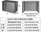  Couverture De Climatiseur De Fenêtre Extérieure, Couverture De Protection Résistante Aux Intempéries En Aluminium For Les Unités Extérieures, Écran De Confidentialité For Stores De Jardin (Color : Br