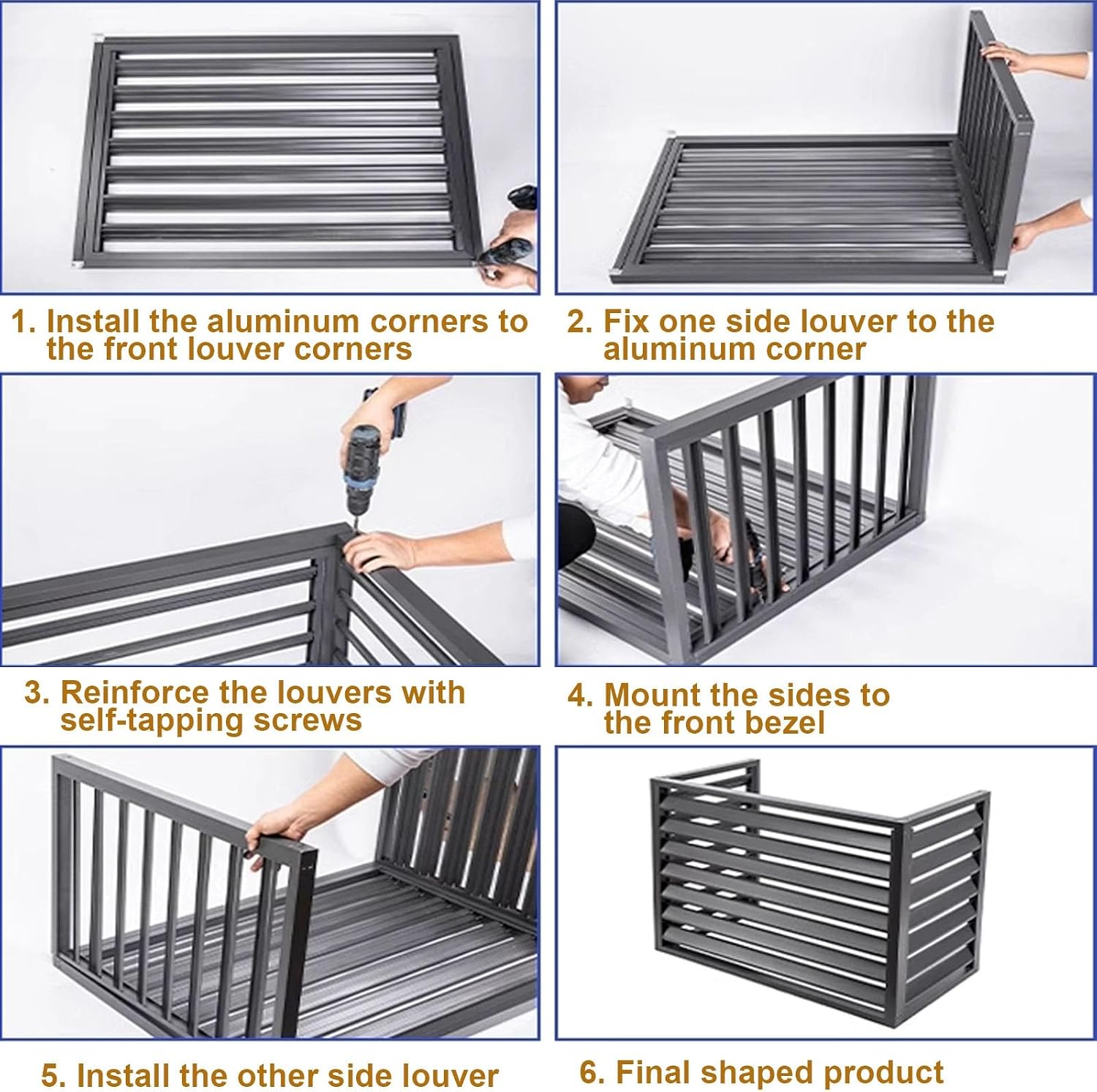  Housse De Protection Pour Climatiseur Extérieur - Résistante Aux Intempéries - Clôture élégante Pour Dissimuler Le Climatiseur - S'adapte à La Plupart Des Tailles Standard
