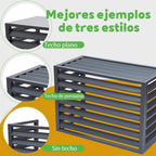 GENERIC Clôture De Climatiseur En Aluminium Grain De Bois – Housse De Protection Extérieure Pour Unités 2–3P (L 110 X L 60 X H80) – Écran De Pompe à Chaleur Pour Protection D'unité De Condensateur