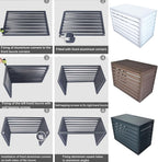  Housse De Pompe à Chaleur En Aluminium Pour Climatiseurs Extérieurs – Bouclier De Protection Résistant Aux Intempéries Pour L'installation De La Climatisation Et Léger, Idéal Pour Un Usage Domestique
