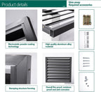 GENERIC Housse De Climatiseur Extérieur, Bouclier AC En Aluminium, Mini Condensateur Divisé, Housse Grise Résistante Aux Intempéries, Convient Pour 2-3 P, Et Accessoire D'extérieur élégant