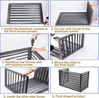 GENERIC Housse De Protection En Aluminium Pour Climatiseur Extérieur, Protection De Pompe à Chaleur Pour Unités Divisées, Réduction Du Bruit, Support Polyvalent Pour Plantes, Protection Extérieure Résistante