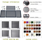 GENERIC Écran De Clôture Pour Climatiseur Extérieur – Volets En Alliage D'aluminium Anti-corrosion Et Support De Plantes Pour Unité Extérieure Noir Taille 2-3P (L1)