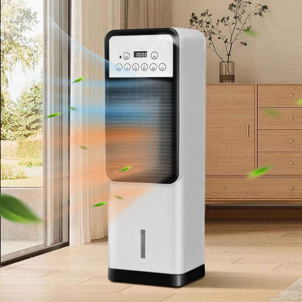 GENERIC Refroidisseur D'air Portable Avec Télécommande, Réservoir 3L Et Packs De Glace, 4 Modes, 3 Vitesses, Oscillation De 120 °, Refroidisseur évaporatif Silencieux Pour Chambre à Coucher, Bureau, Refroidis