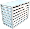 GENERIC Grille De Protection Pour Climatiseur, Cache-climatiseur De Fenêtre, Housses De Climatiseur Extérieures Pour Dissimuler Le Climatiseur Et Préserver L'intimité (Blanc 1,5p (4 Côtés))