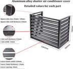  Couverture De Climatiseur De Fenêtre Extérieure, Couverture De Protection Résistante Aux Intempéries En Aluminium For Les Unités Extérieures, Écran De Confidentialité For Stores De Jardin (Color : Br