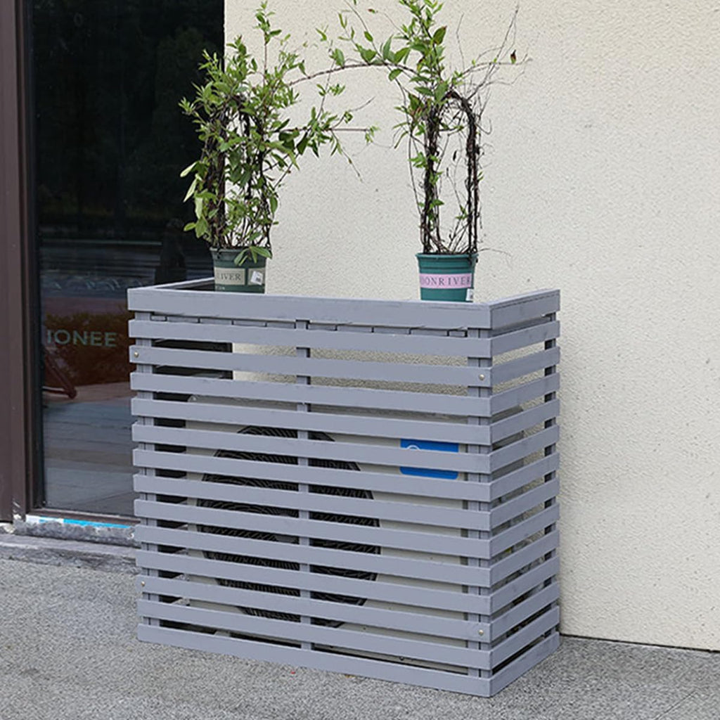 GENERIC Housse De Protection Pour Climatiseur D'extérieur En Bois Massif Avec Persiennes Pour Climatiseurs