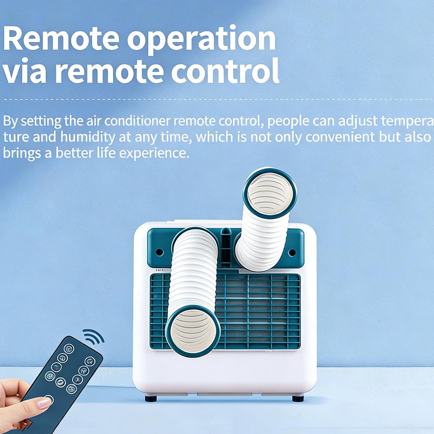 GENERIC Portable AC Unit 4-en-1 Ventilateur De Déshumidificateur De Refroidissement Avec Télécommande, Minuterie 24H, Fonctionnement Silencieux Pour Le Bureau De Chambre à Coucher, Conception Compacte Efficac